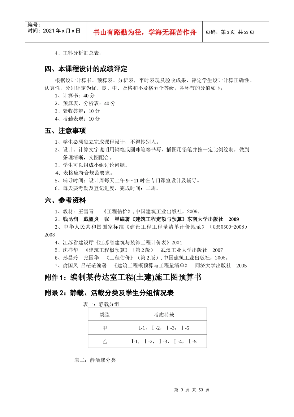 某传达室工程概预算_第3页