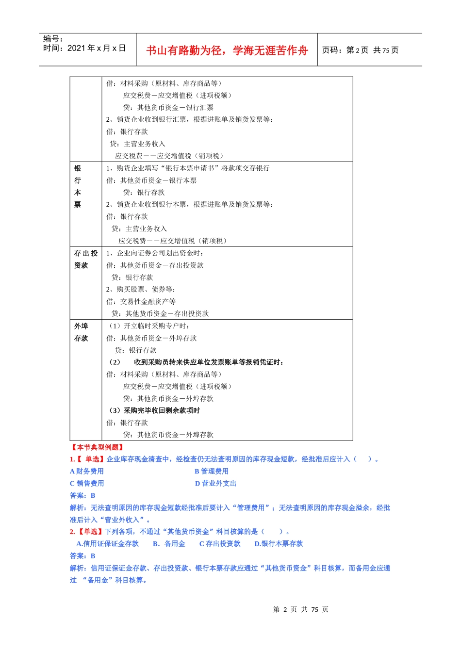 初级财务会计与管理知识分析实务重点_第2页