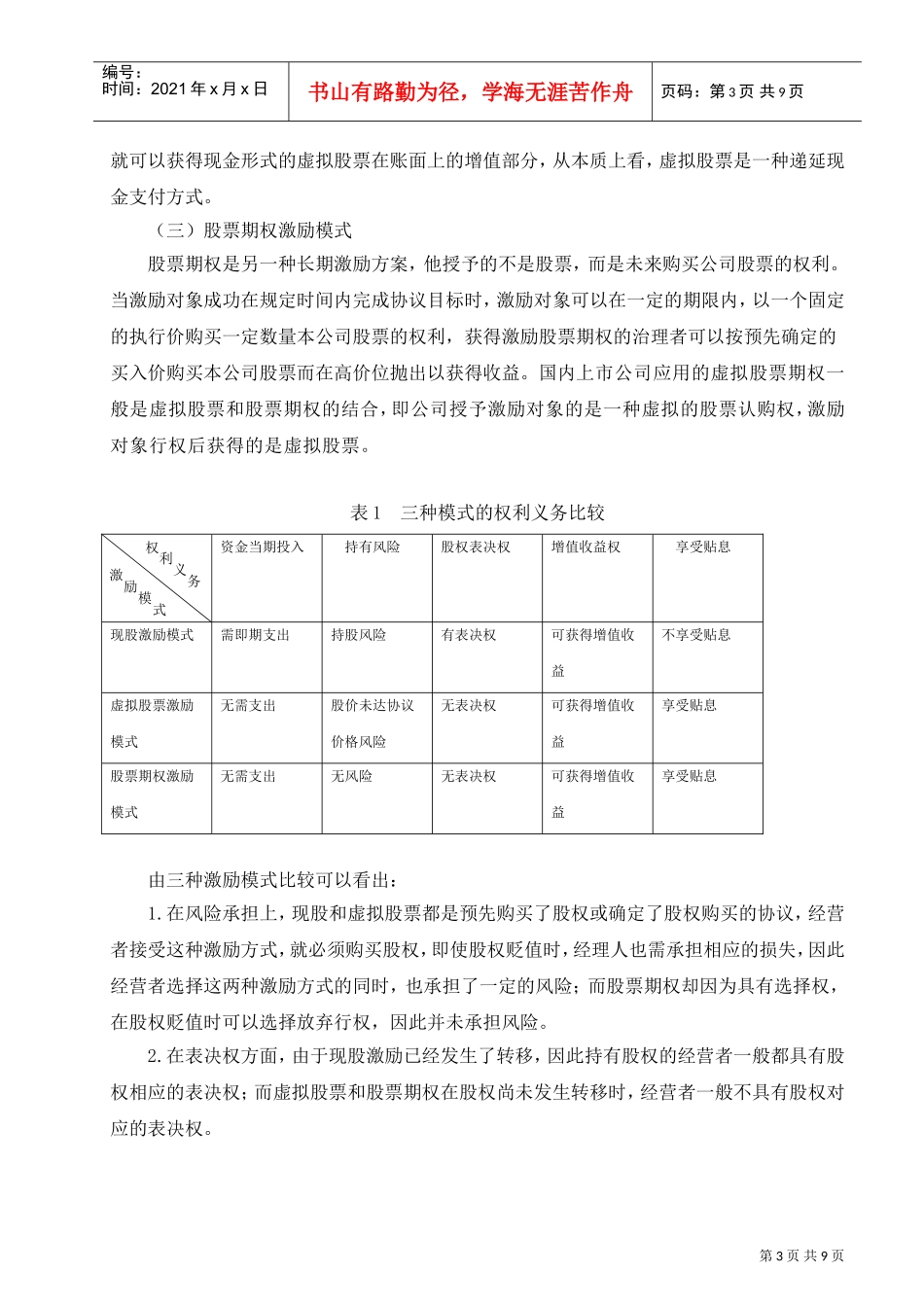 浅析我国股权激励机制现状与问题_第3页