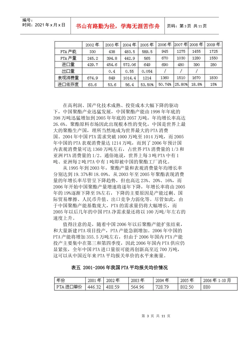 亚洲PTA生产、消费及投资分析_第3页