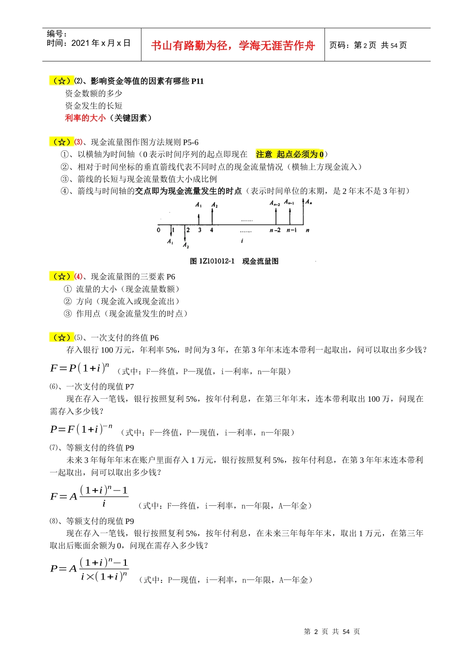 某工程经济管理及财务知识分析笔记_第2页