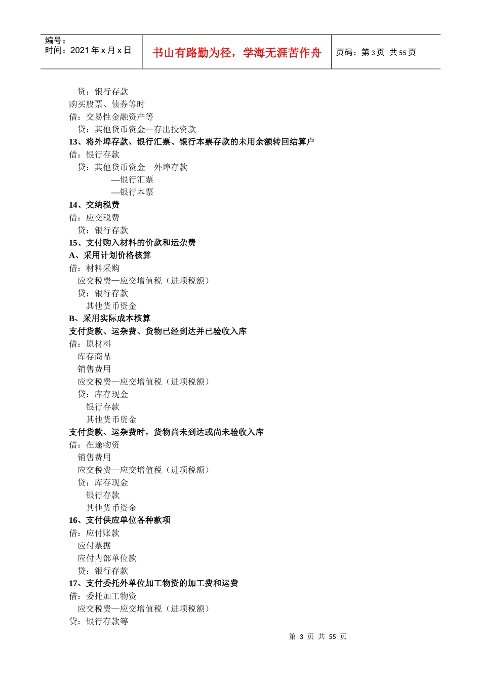 2015最新的会计分录大全_第3页