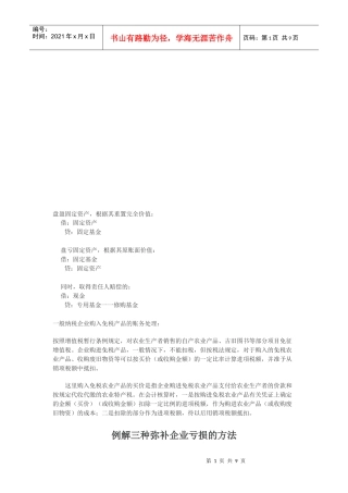 企业盘盈固定资产