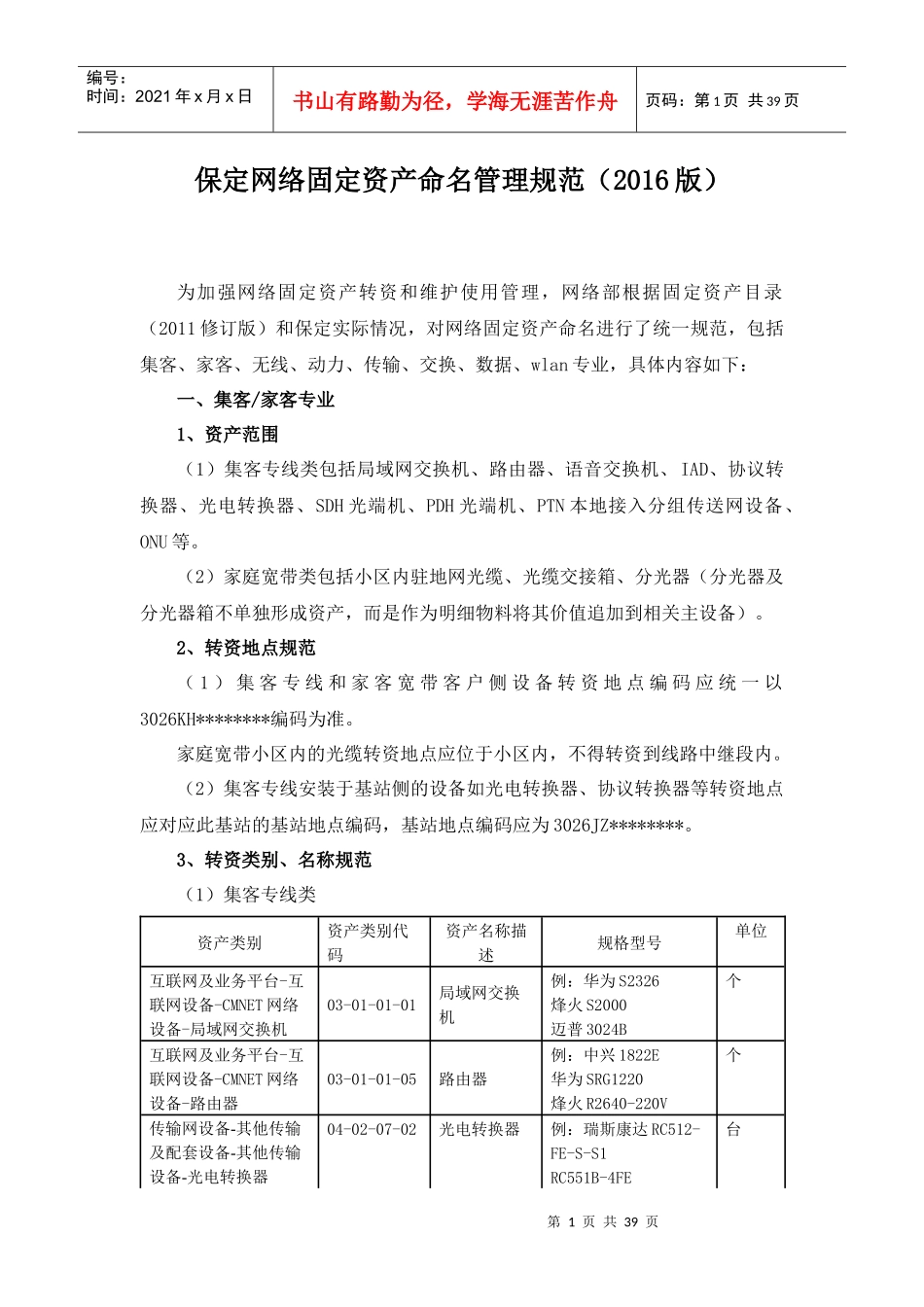 网络固定资产命名管理规范_第1页