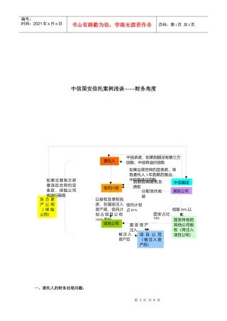 中信国安信托案例之财务角度