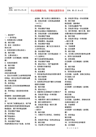 年度会计分录大全