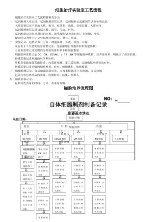 细胞治疗试验室工艺流程2