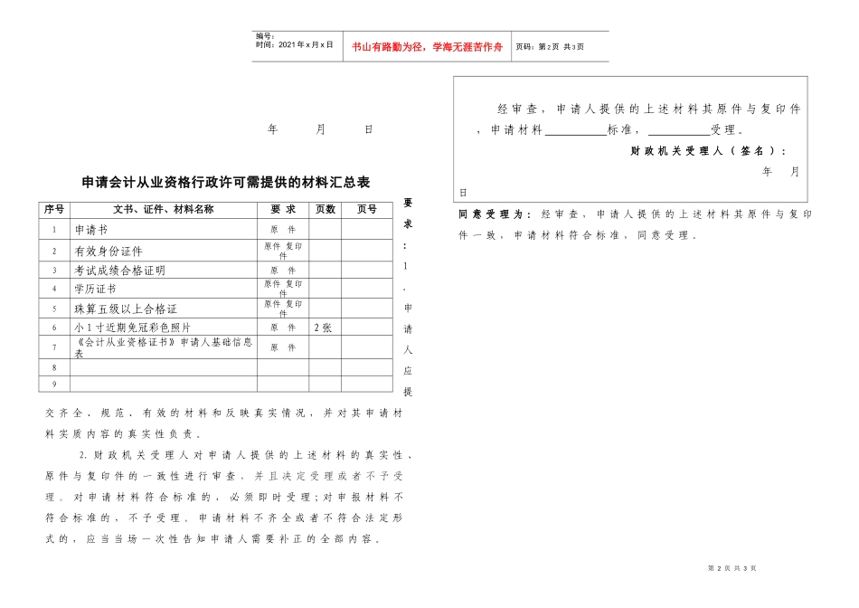 玉溪市县（区）会计从业资格证书申请表doc-玉溪市《会计_第2页