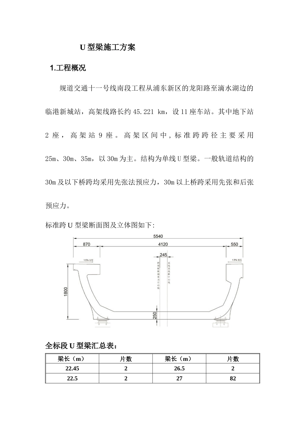 U型梁施工方案_第1页