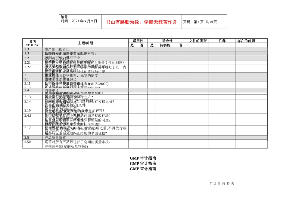GMP审计指南(ICHQ7A)_第2页