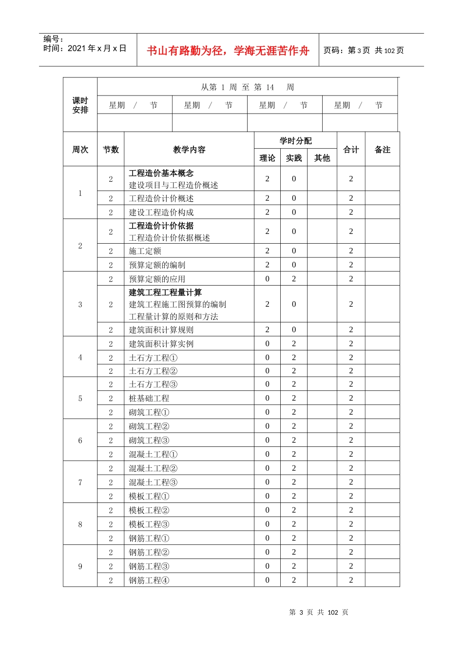 《建筑工程定额与预算》教案(上)_第3页