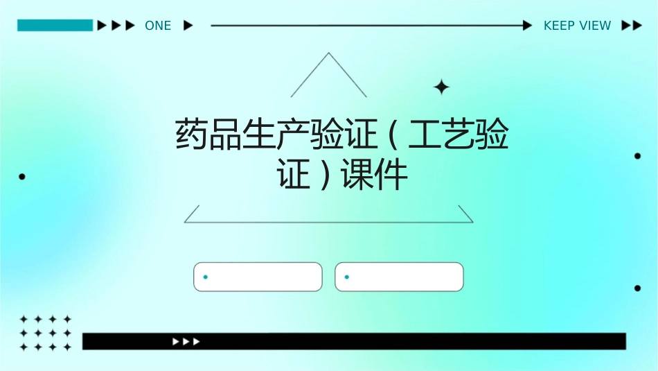 药品生产验证(工艺验证)课件_第1页