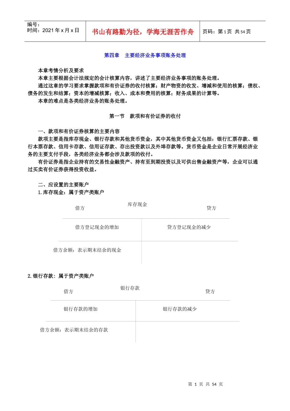 会计主要经济账务处理_第1页