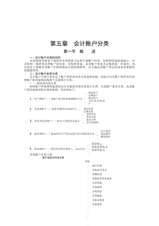 财务会计账户分类与会计账簿