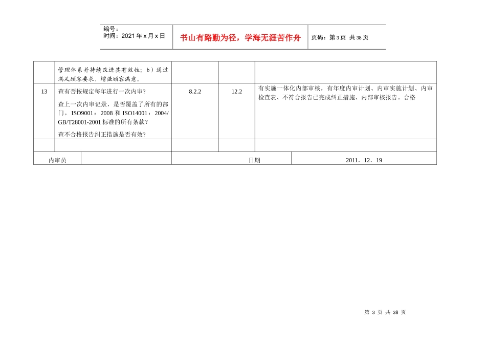 施工企业50430内审核检查表范本_第3页