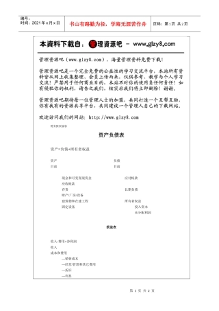 227两财务报表及其分析报表
