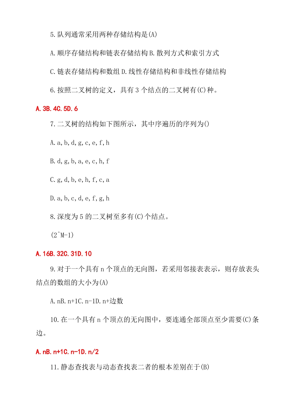 数据结构笔试题_第2页