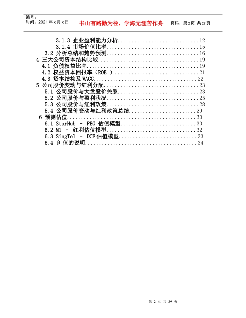 Project-新加坡三大电信公司财务分析与比较-final_第2页
