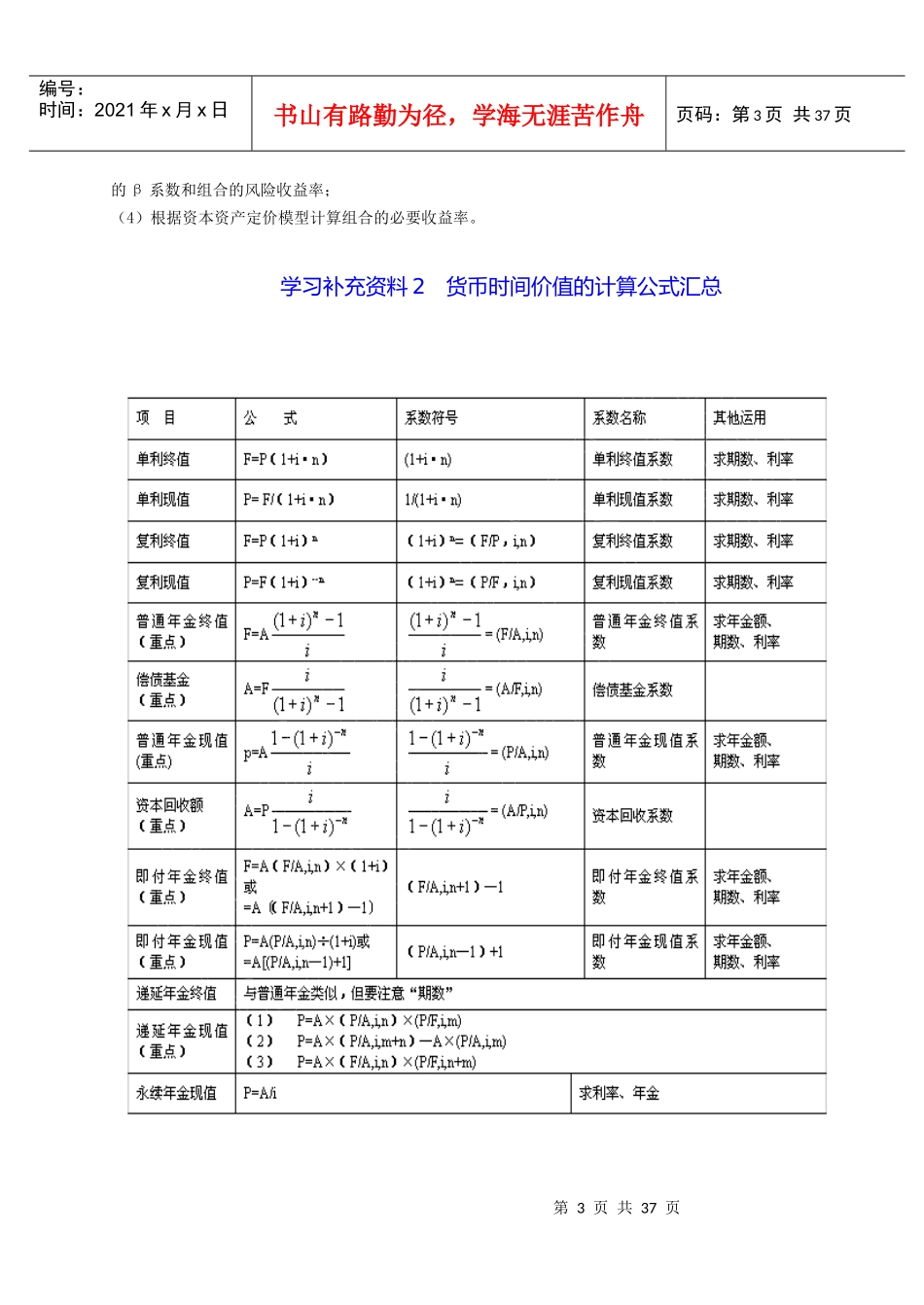 财务管理学与财务知识试卷分析训练_第3页