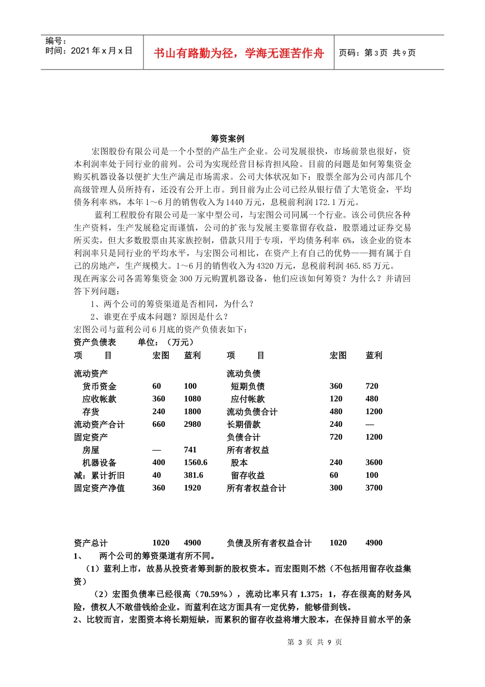 财务管理习题17347423_第3页