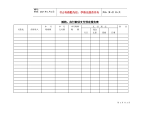 赊购应付款项支付预定报告表