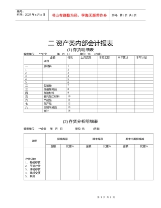 全套资产类内部会计
