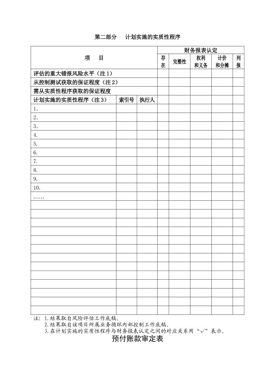 企业预付账款管理表格_第3页