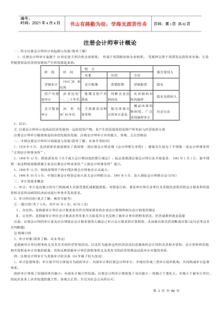 注册会计师审计培训资料