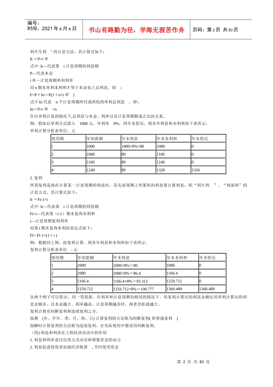 XXXX一级建造师《建设工程经济》经典讲义_第2页