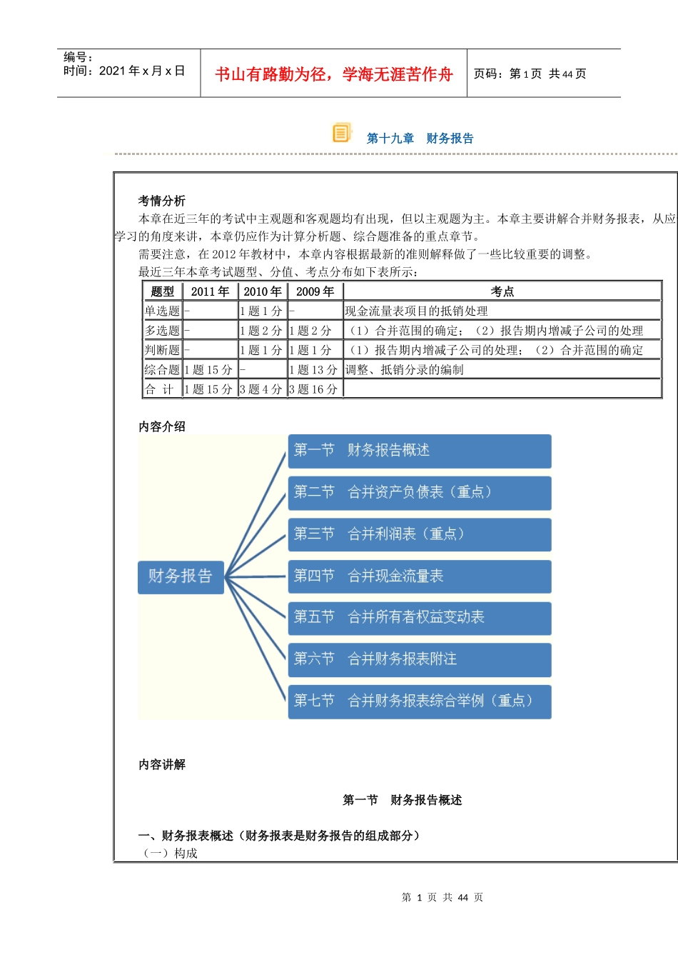 财务报告考情分析_第1页
