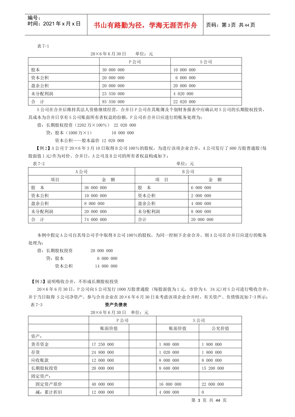 第七章长期股权投资第一部分本章考情分析1．本章在考试中_第3页