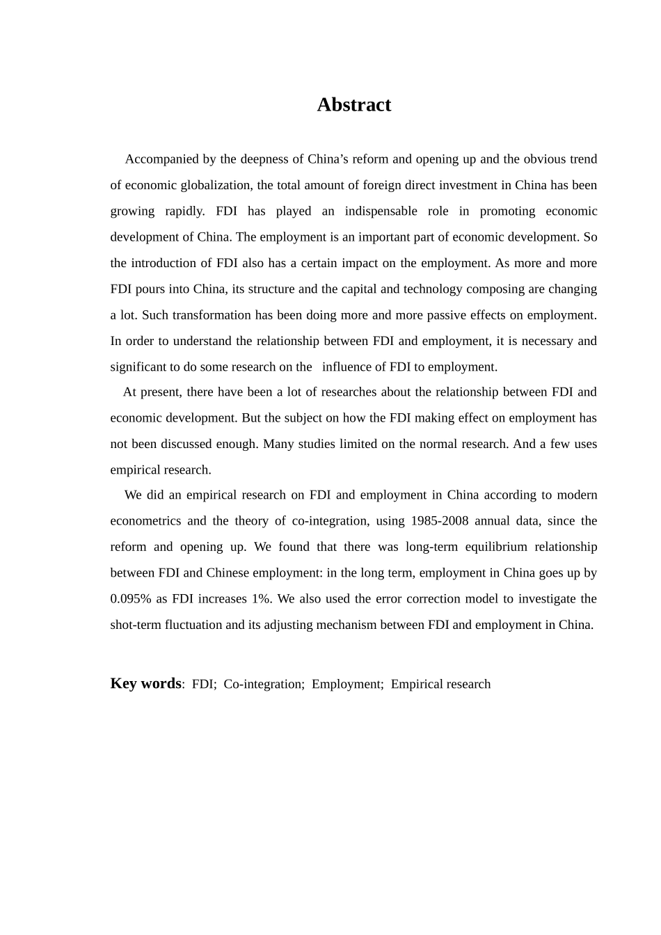 我国外商直接投资对就业数量的影响_第2页