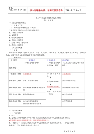 2012报关员考试讲义第3章