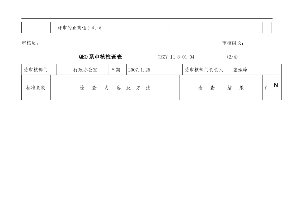 QEO一体化全套内审检查表_第2页