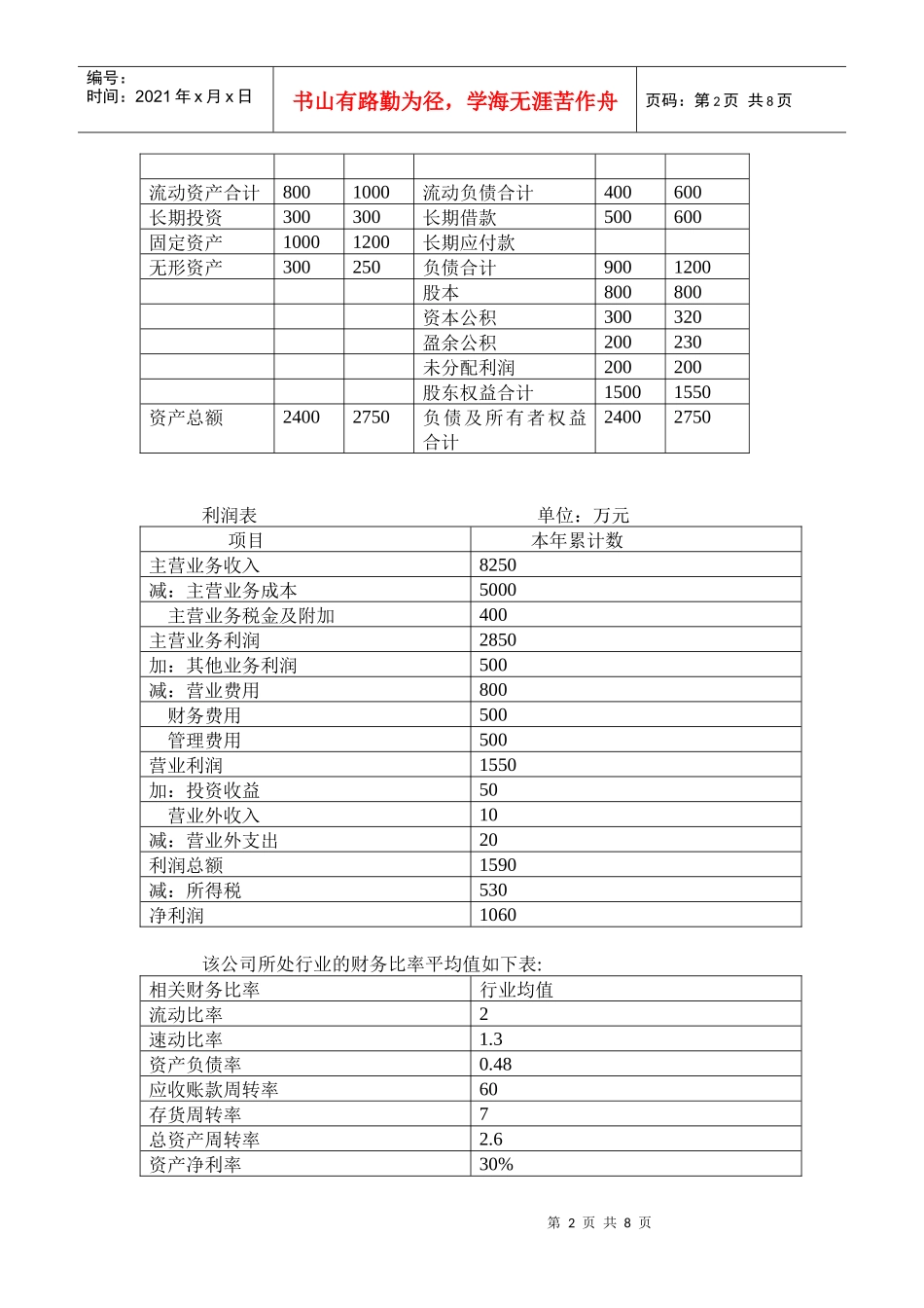 财务管理练习题答案_第2页