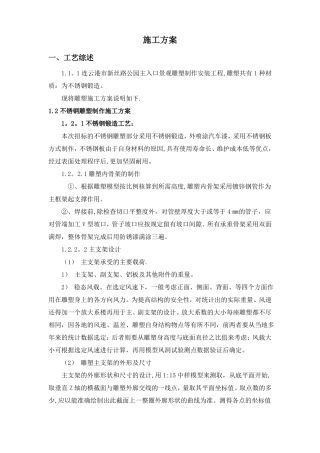 不锈钢雕塑施工方案