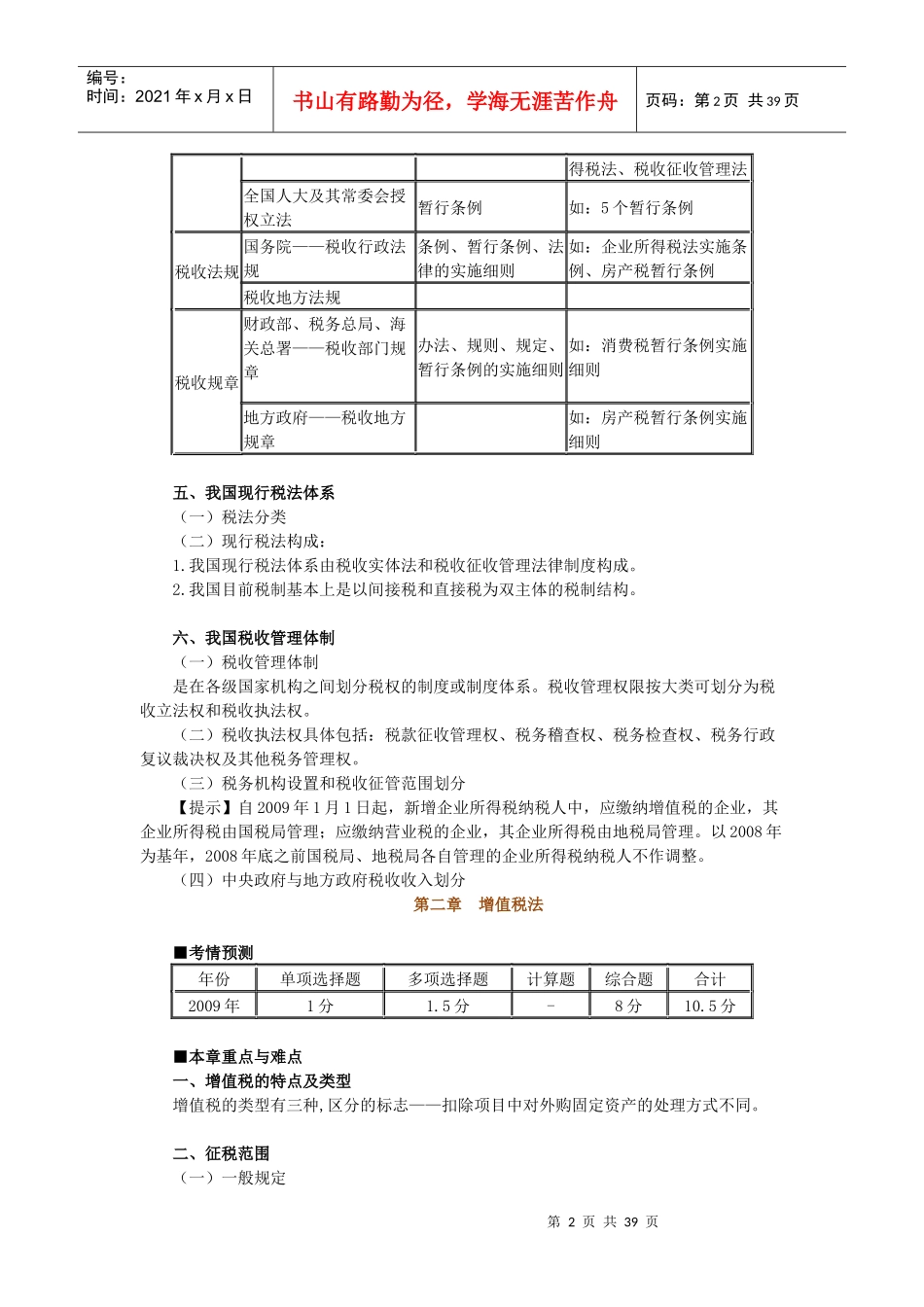 税法冲刺税法期末考试复习重点_第2页