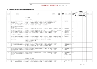 基础设施IT一般性控制内部控制矩阵