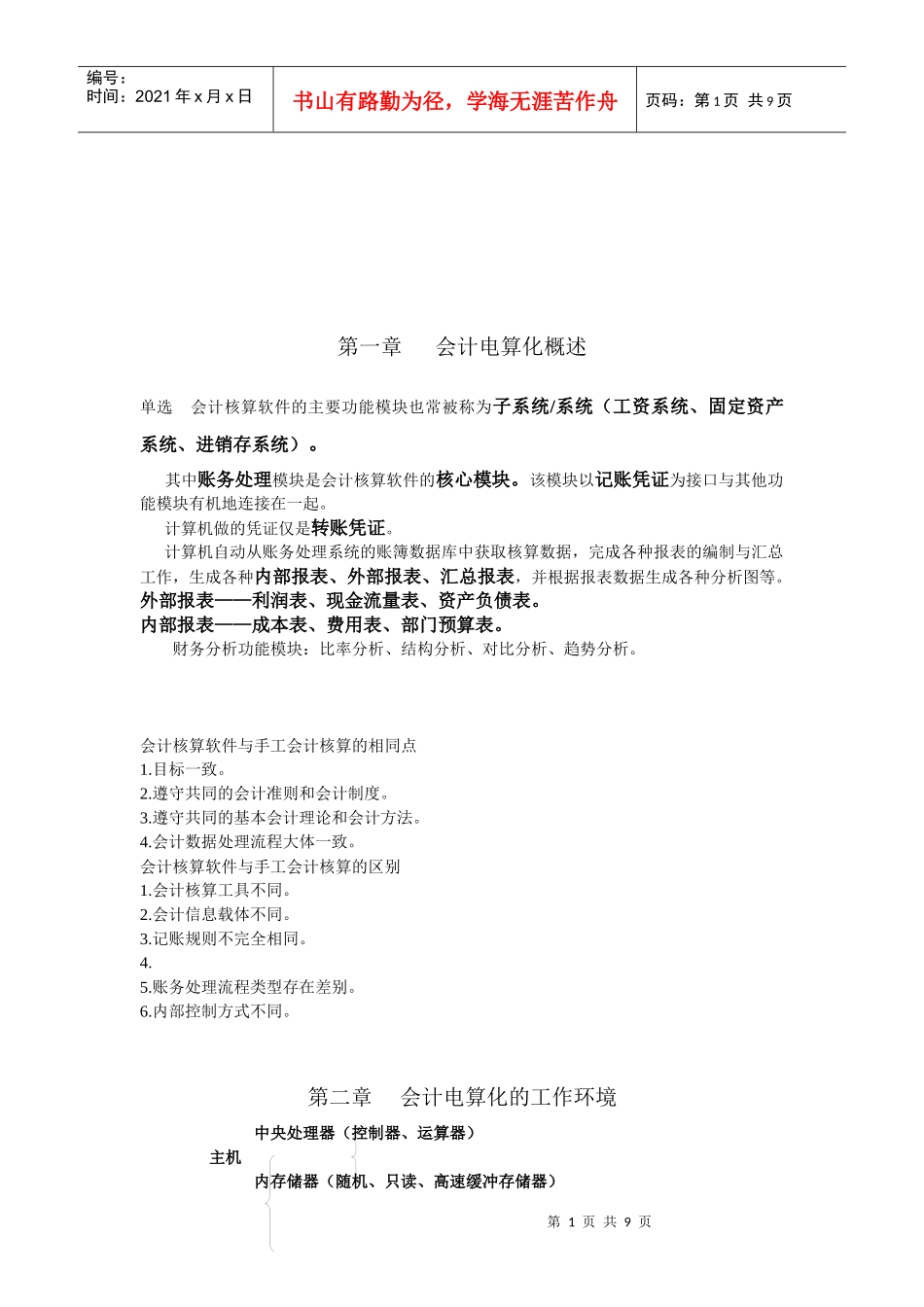 会计电算化考试资料_第1页