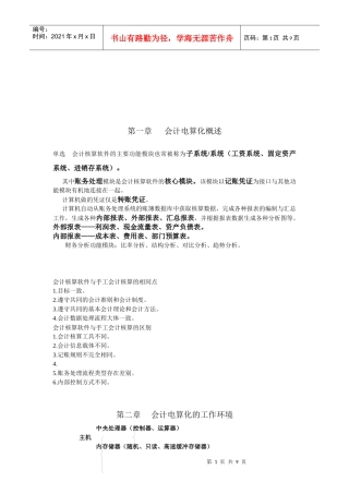 会计电算化考试资料