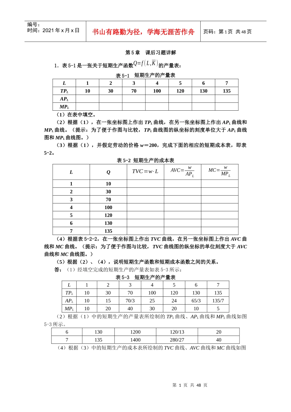 高鸿业微观经济学课后3_第1页