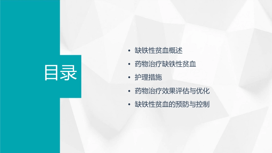 血液系统疾病药物治疗缺铁性贫血血液系统疾病药物治疗护理课件_第2页