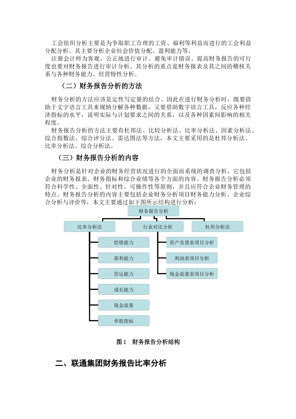 中国联合网络通信集团有限公司财务报告分析_第2页