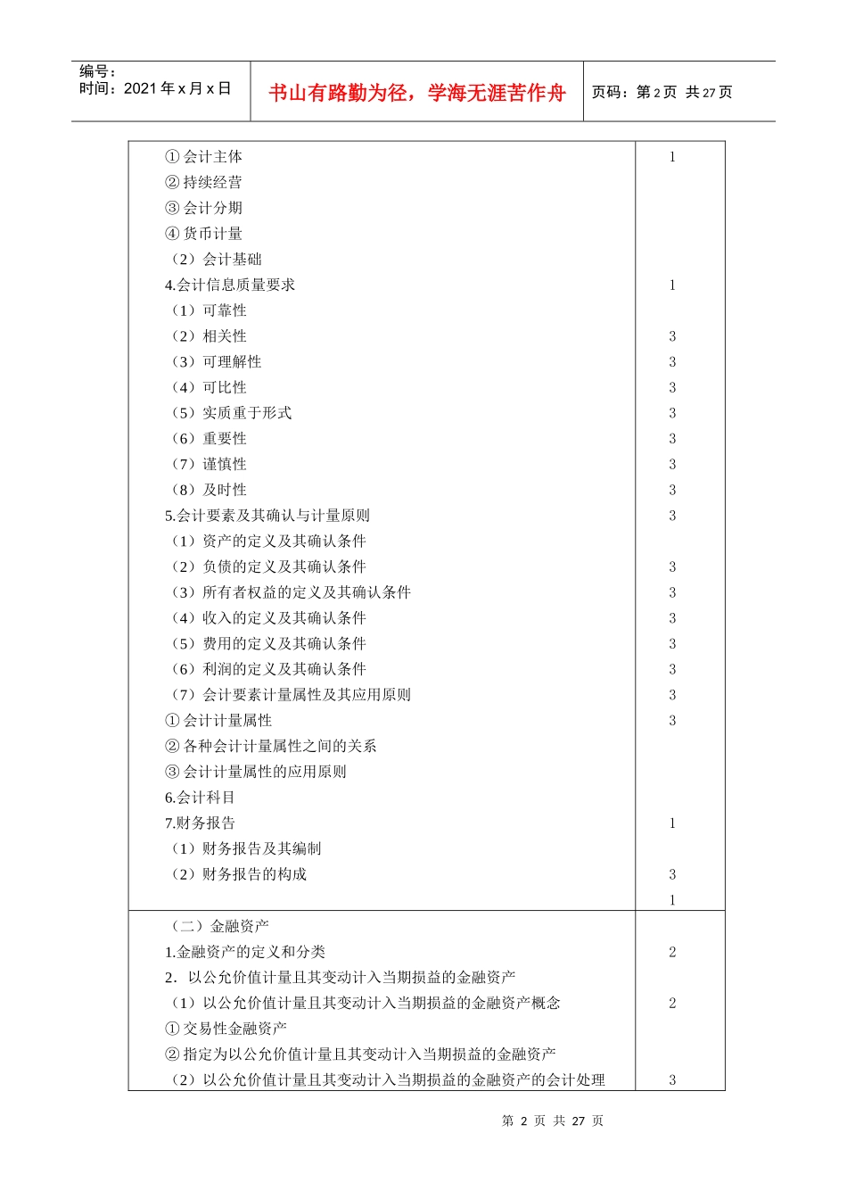 注册会计师考纲与模拟卷_第2页