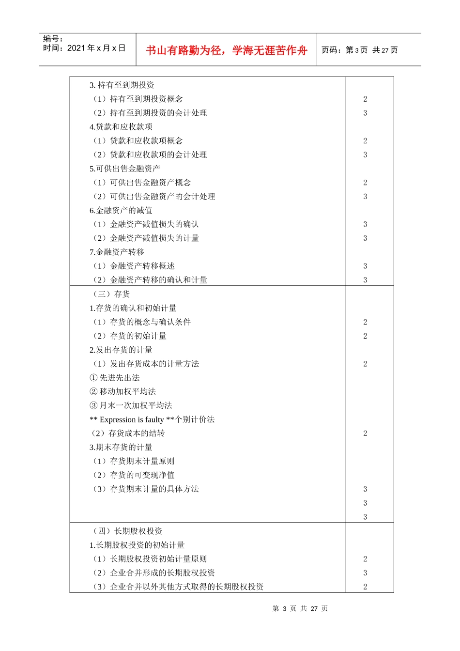 注册会计师考纲与模拟卷_第3页