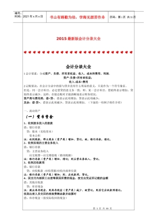 XXXX最新版会计分录大全