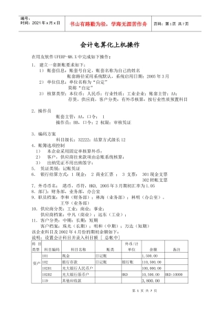 会计电算化上机操(1)