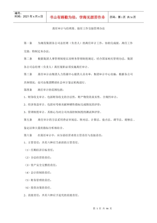 现代企业内部审计方案概述