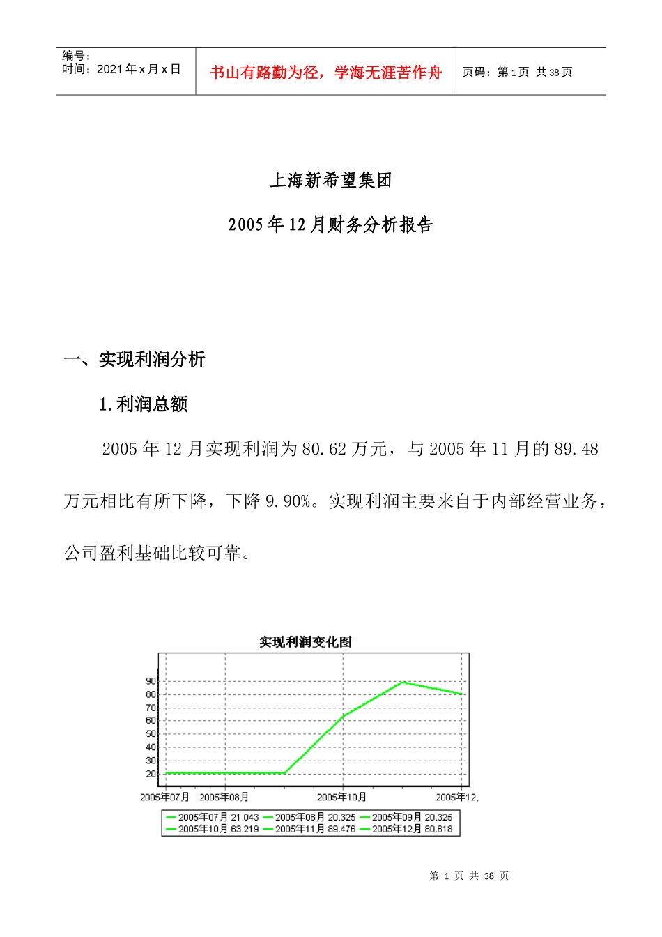 上海某集团财务分析报告(doc 29页)_第1页