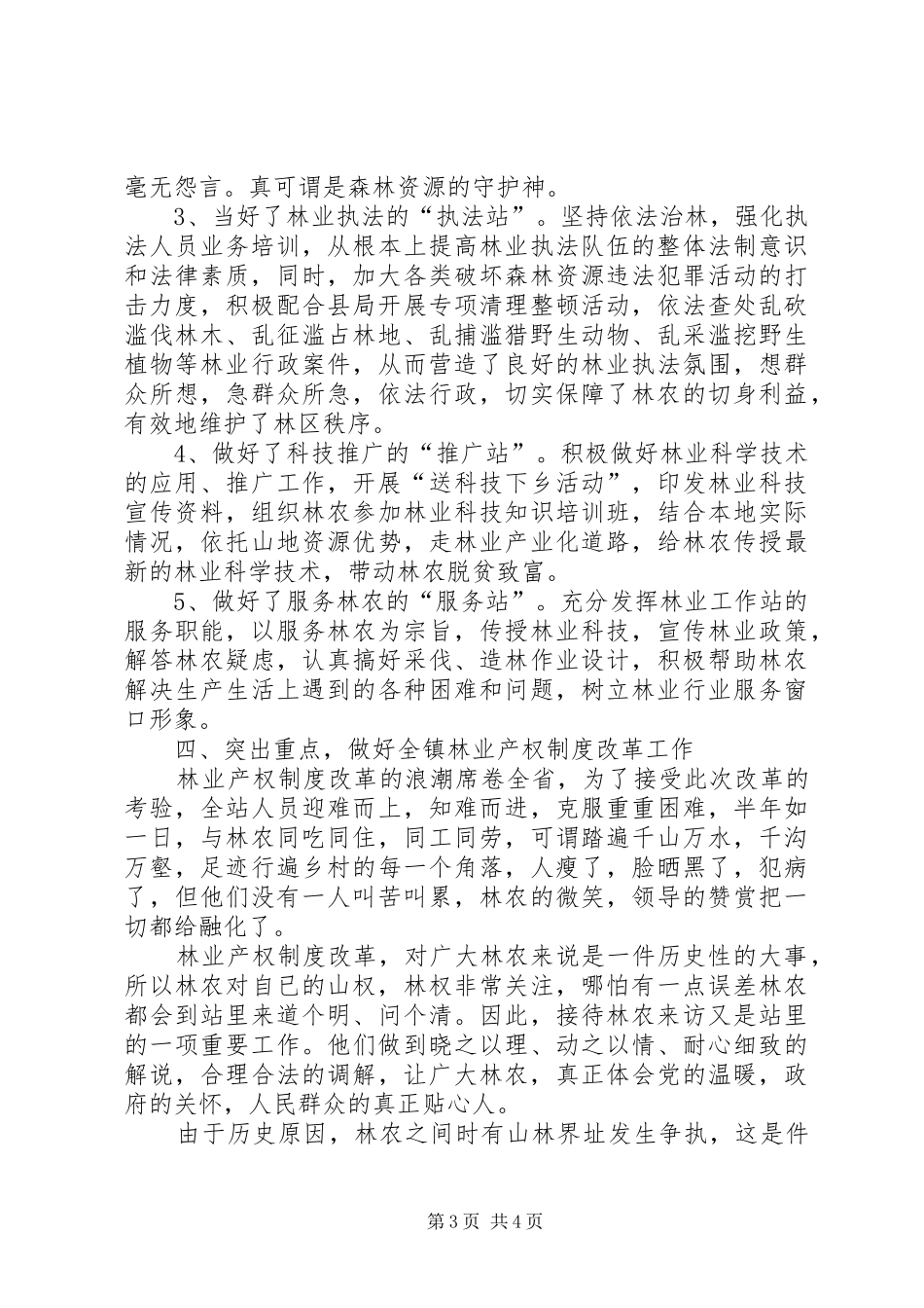 林业工作站创建工作汇报材料_第3页